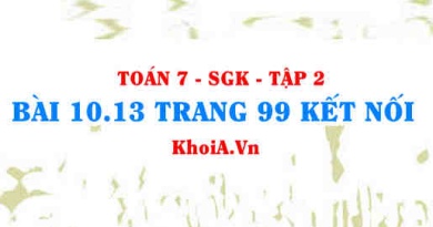 Bài 10.13 trang 99 Toán 7 Kết nối tri thức Tập 2